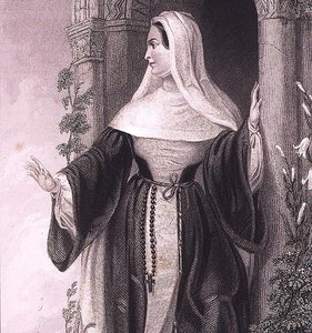 Uma Abadessa, c.1845 (gravura) de English School