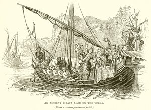 Um antigo ataque pirata no Volga de English School