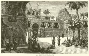 Um Palácio Assírio (gravura) de English School