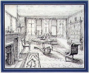 Uma casa de campo inglesa Regency interior de English School