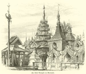 Um Templo Idol em Burmah de English School