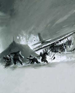 Uma aeronave pousa mal na calota polar de English School