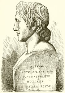 Busto antigo de Alexandre, o Grande de English School