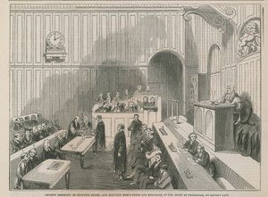 Antiga cerimónia de cortar varas e contar com sapatos de chifre e pregos no Tribunal do Tesouro de English School