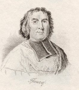Andre-Hercule de Fleury, Bispo de Frejus, do "Dicionário Histórico de Crabb", publicado em 1825 de English School