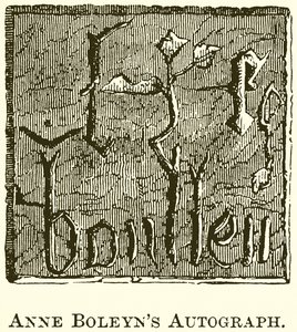 Anne Boleyns autógrafo de English School