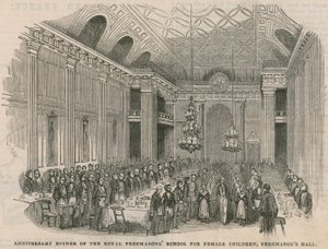 Jantar de aniversário da Royal Maçons School para as crianças do salão Maçons Freemasons de English School