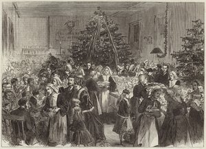 Entretenimento anual e distribuição de prêmios da árvore de Natal no University College Hospital de English School