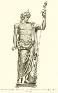 Antínous como Baco. Estátua encontrada na Villa Hadriana. (Vaticano, sala redonda, nº 540) de English School