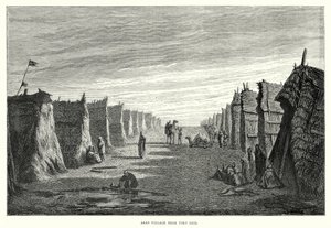 Aldeia árabe perto de Port Said (gravura) de English School