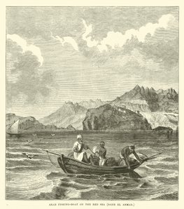 Barco de pesca árabe no Mar Vermelho, Bahr el Ahmar de English School