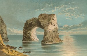 Rocha arqueada, Baía de água doce - Ilha de Wight de English School