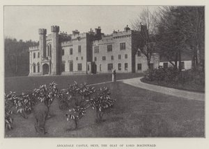 Castelo Armadale, Skye, a Sede do Senhor Macdonald (litho) de English School