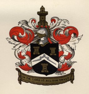 Arms of the Free Maçons of the Gateshead Chapter, 1671, de The History of Freemasonry, volume II, publicado por Thomas C. Jack, Londres, 1883 de English School