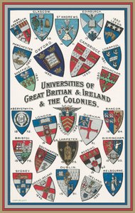 Braços de universidades da Grã-Bretanha e Irlanda e das Colónias (cor litho) de English School