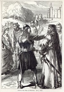 Detenção do Duque de Gloucester, ilustração de &39;História Ilustrada de Cassell na Inglaterra&39; de English School