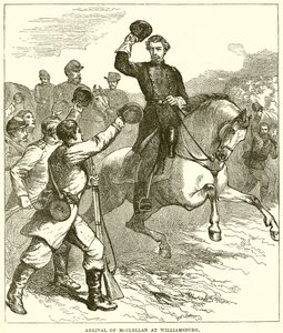 Chegada de McClellan em Williamsburg de English School