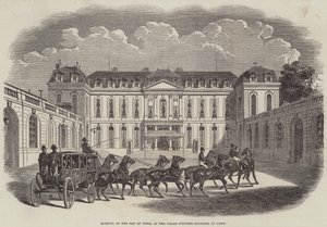 Chegada do Bey of Tunis, no Palais d