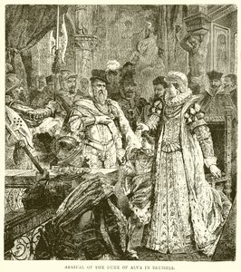 Chegada do Duque de Alva em Bruxelas de English School