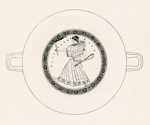 Ártemis com arco, flecha e tocha (gravura) de English School