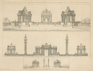 Impressões de artistas para monumentos de English School