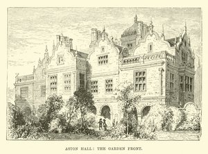Aston Hall, a frente do jardim de English School