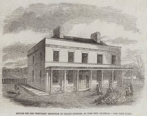 Asilo para a recepção temporária de soldados insanos, em Fort Pitt, Chatham de English School