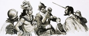 Atahualpa, o rei-deus inca, veio ao encontro dos invasores espanhóis de uma maneira amigável de English School