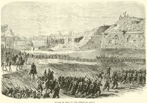 Ataque a Paris pelas tropas de Versalhes, março de 1871 de English School