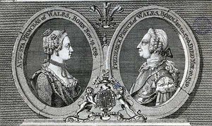 Augusta, Princesa de Gales (1719-72) e Frederick Louis, Príncipe de Gales (1707-51), memorial da Gentleman