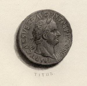 Moeda Aureus, da época de Tito Flávio Vespasiano