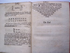 BT3.206.24 Páginas da obra de base, ou fundação colocada, (ou assim pretendido) para o enquadramento de uma nova linguagem perfeita: e uma universal ou commonwriting por Francis Lodowyck, publicado em Londres, 1652 de English School