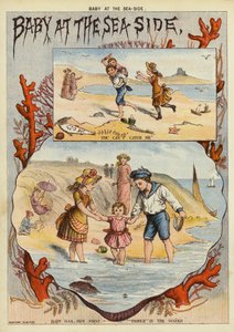 Bebé à beira-mar (chromolitho) de English School