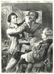 Bacon, o Grande Escultor; ou, Piedade e Génio combinados (gravura) de English School