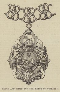 Crachá e Cadeia para o Prefeito de Coventry (gravura) de English School