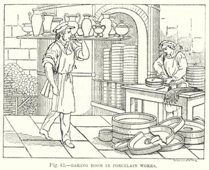 Assadeira em Porcelana (gravura) de English School
