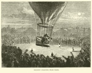 Balão a partir de Paris, setembro de 1870 de English School