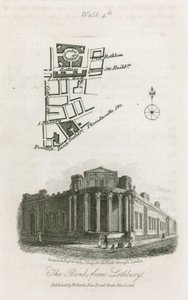 Banco da Inglaterra, as frentes de Sir John Soanes de English School