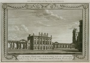 Banco da Inglaterra, West Wing adicionado por Sir Robert Taylor, 1783 de English School