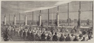 Banquete oferecido no Palácio de Cristal por Sir Joseph e Lady Paxton (gravura) de English School