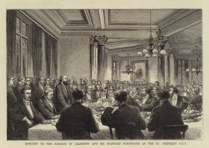 Banquete para o Marquês de Salisbury e Sir Stafford Northcote no St Stephen