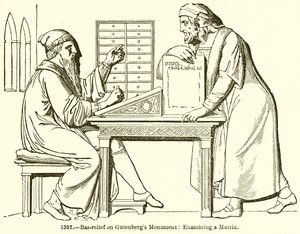 Baixo-relevo no Monumento a Gutenberg: Examinando uma Matriz de English School