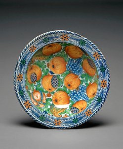 Bacia, 1639 (faiança de latão de estanho) de English School