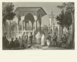 Bazar em Jaffa, 1837 de English School