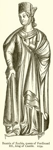 Beatriz de Suábia, rainha de Fernando III, rei de Castela. 1234 de English School