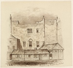 Beauchamp Tower do leste (tinta no papel) de English School