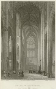 Catedral de Beauvais, Vista do Transepto Norte (gravura) de English School