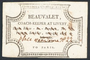 Beauvalet, treinador-goleiro de libré, cartão de comércio de English School