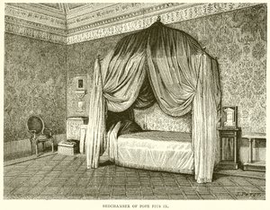 Bedchamber do papa Pius IX de English School