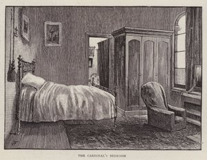 Quarto de Henry Edward Manning, cardeal católico inglês e arcebispo de Westminster (litho) de English School